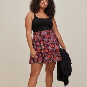 NWT Torrid Mini Crinkle Lurex Tiered Skirt size 1x